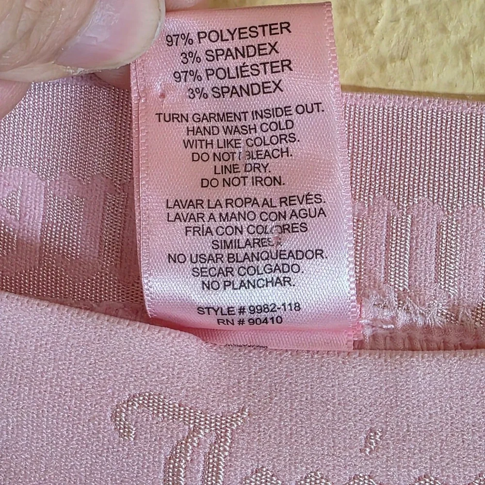Juicy Couture Pink Satin Sleepwear Pants Rhinestone‎ Logo Wide Leg Size M lounge